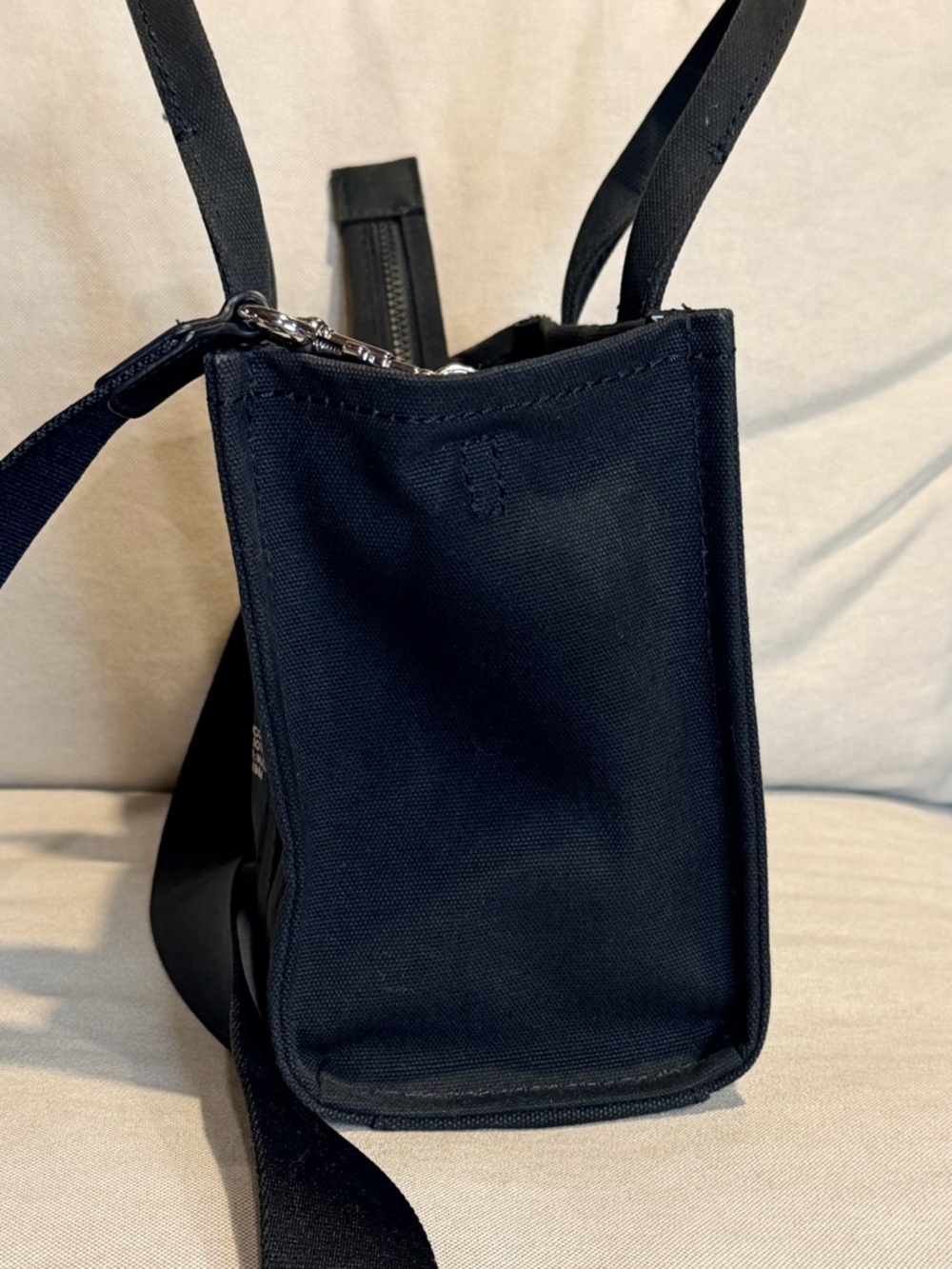 Marc Jacobs Black 'The Tote Bag' Mini Canvas Tote - Picture 4 of 13